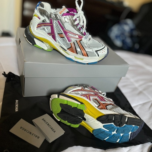balenciaga mesh track runner sneakers multi color - Picture 2 of 6